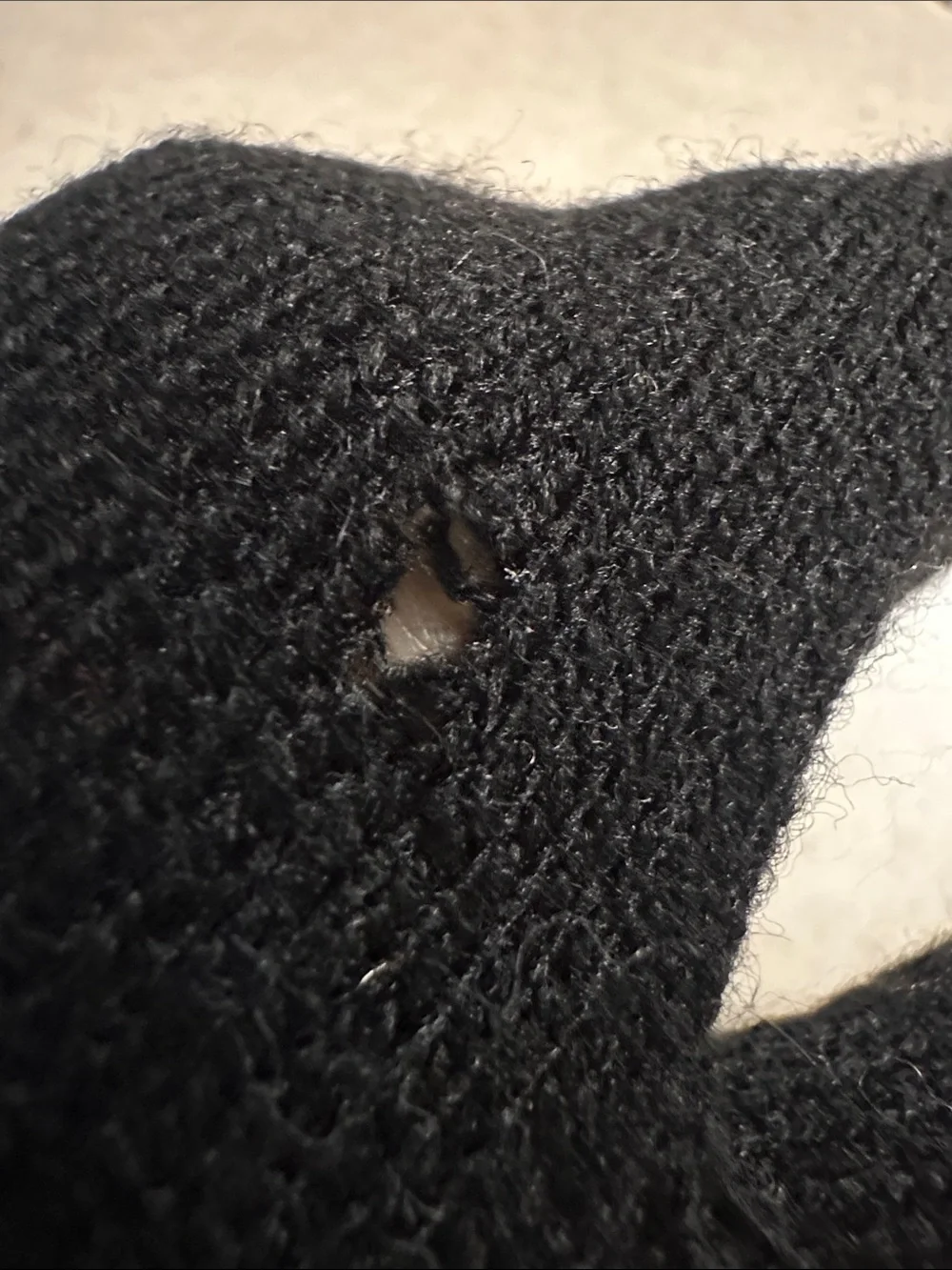 Banana Republic Black Five-Toe Gloves